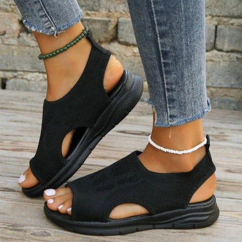 Women's Memory Foam Sandals with Arch Support and Breathable Mesh, Washable