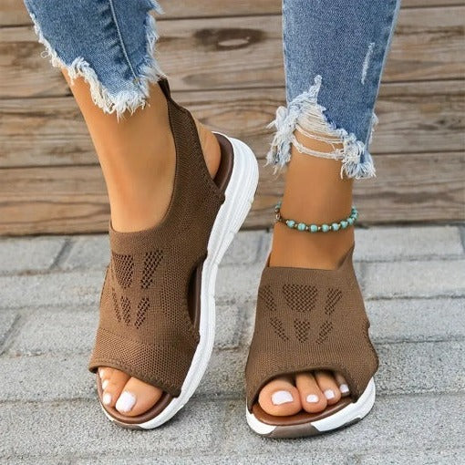 Women's Memory Foam Sandals with Arch Support and Breathable Mesh, Washable