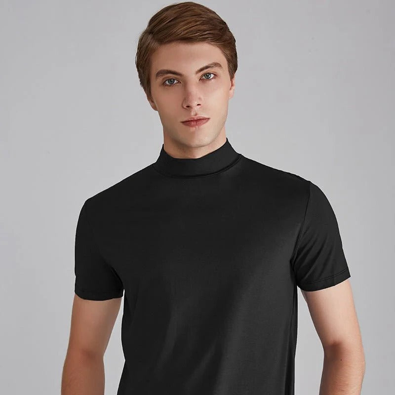 Men's Cotton Blend Turtleneck with Comfortable Fit and Breathable Fabric