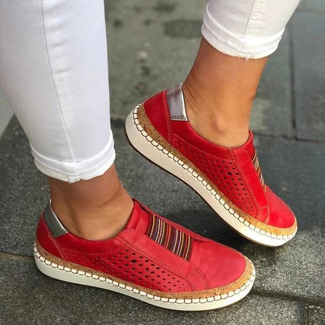 Women's Orthopedic Casual Sneaker with Three-Arch Support and Toe Alignment