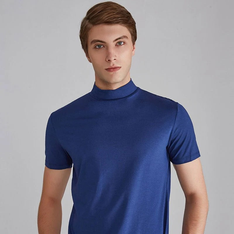 Men's Cotton Blend Turtleneck with Comfortable Fit and Breathable Fabric