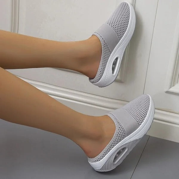 Orthopedic Wedge Sandals with Arch Support and Breathable Mesh, Non-Slip Sole