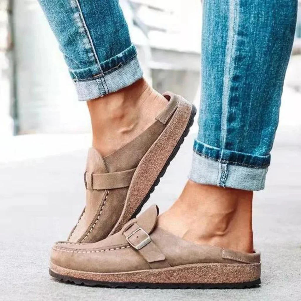 Women's Open-Toe Sandals with Adjustable Buckle Strap and Breathable Design
