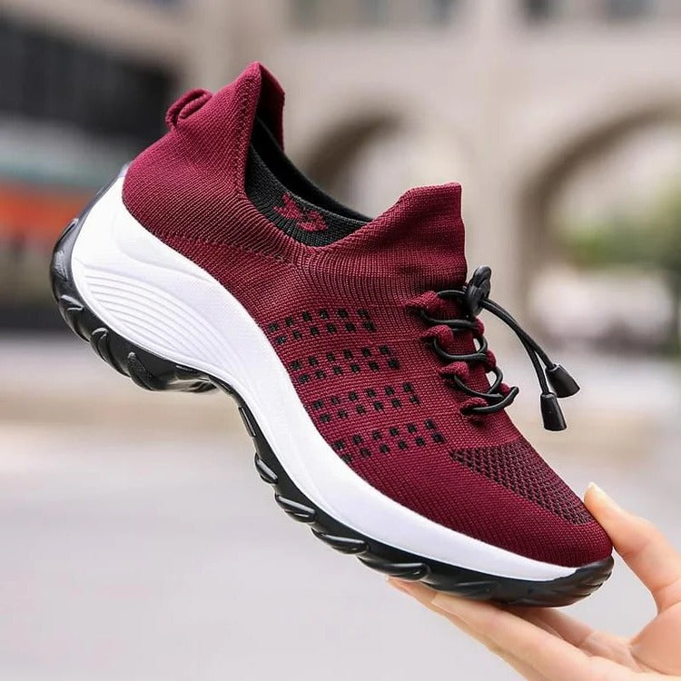 Orthopedic Walking Shoes with High Arch Support and Wide Toe Box, Breathable Cushioned Sole