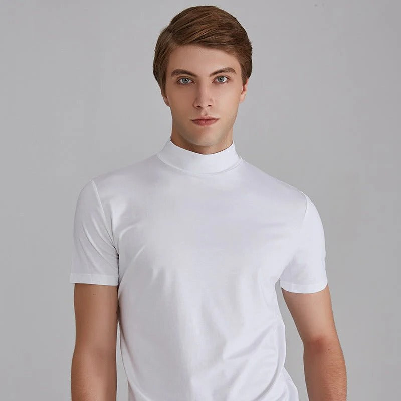 Men's Cotton Blend Turtleneck with Comfortable Fit and Breathable Fabric