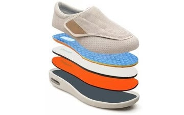 Spacious Comfort Shoes with Memory Foam Insole and Mesh Upper for Swollen Feet