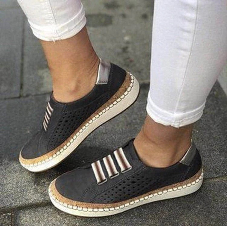 Women's Orthopedic Casual Sneaker with Three-Arch Support and Toe Alignment