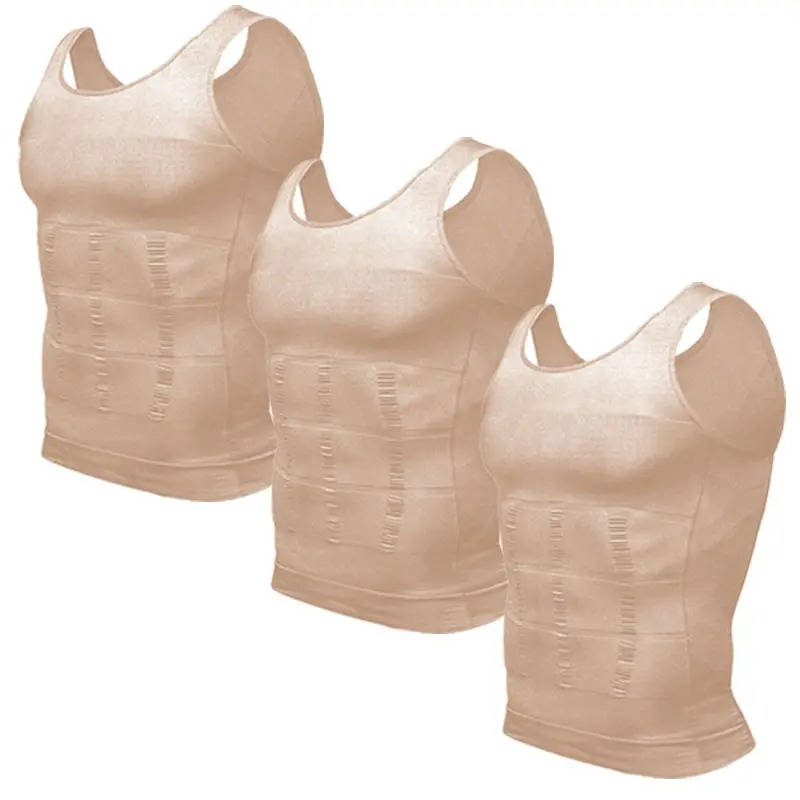 Men's Compression Tank Top with Moisture Wicking and Back Support, 3 Pack